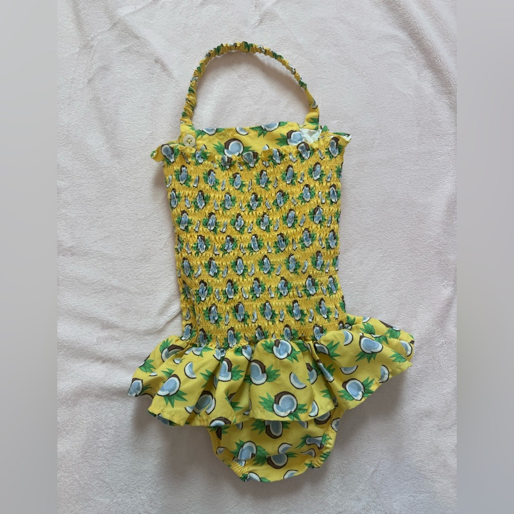 Rachel Riley Coconut Ruched Swimsuit - Picture 2 of 3